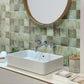 Sage Green 4x4 Glossy Square Ceramic Tile (50 pack, 5.39 sq ft/case) - Sample