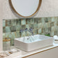 Sage Green 0.5x8 Glossy Ceramic Pencil Tile Trim (10 pack, 0.7 sq ft/case) - Sample