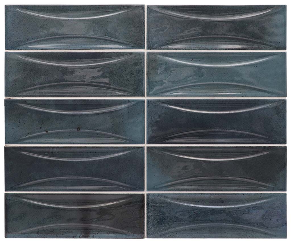 Blue Glossy Ceramic Subway Tile