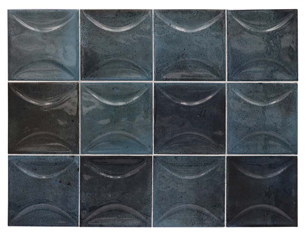 50 pack Antiek 3.94 in. x 3.94 in. Glossy Blue Ceramic Square Wall Tile (5.39 sq ft/case) - Sample