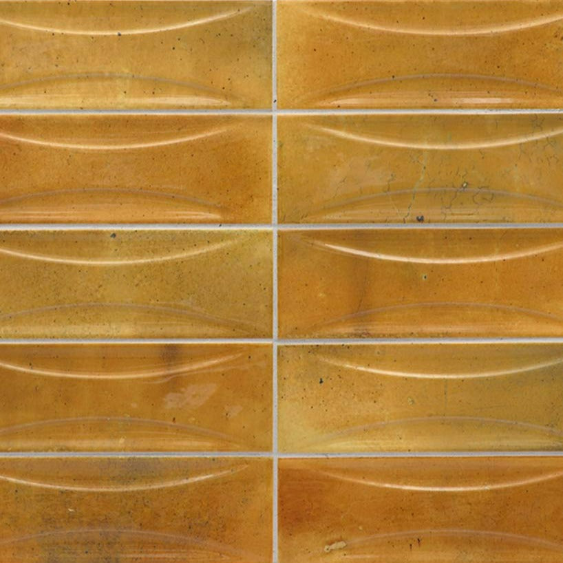 Honey Orange 2.5x8 Glossy Ceramic Subway Deco Tile (38 pack, 5.38 sq ft/case) - Sample