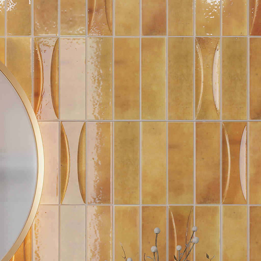 Poppy Glass Tile Orange Tile | Mosaic, Subway, Glass for Wall & Floor @ Apollo Tile