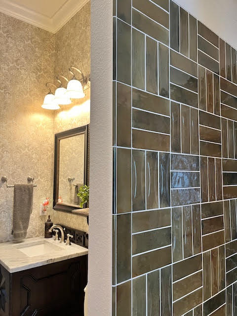 Olive Green 2.5x8 Glossy Ceramic Subway Tile (45 Cases, 242.1 sqft/Pallet)