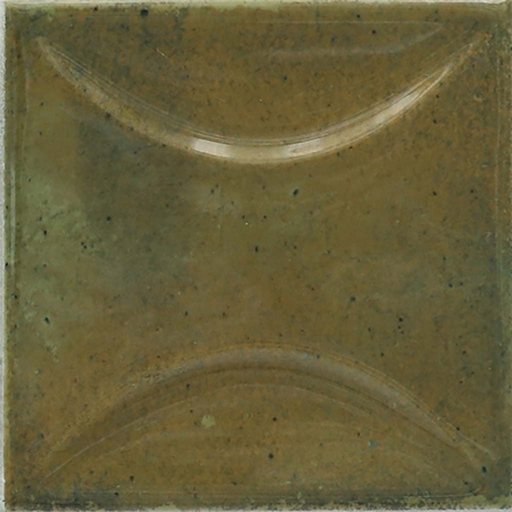 Olive Green 4x4 Glossy Ceramic Square Deco Tile (50 pack, 5.39 sq ft/case) - Sample