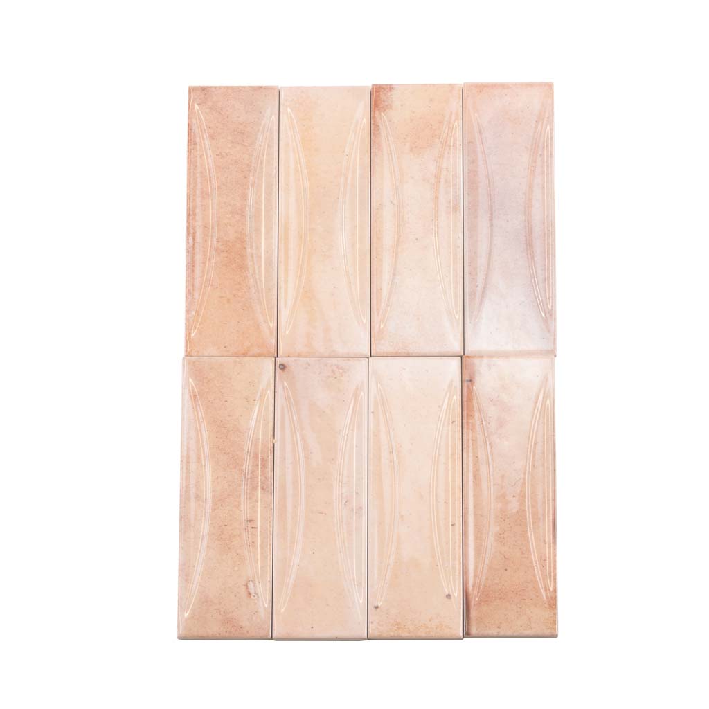 Pink 2.5x8 Glossy Ceramic Subway Deco Tile (38 pack, 5.38 sq ft/case) - Sample