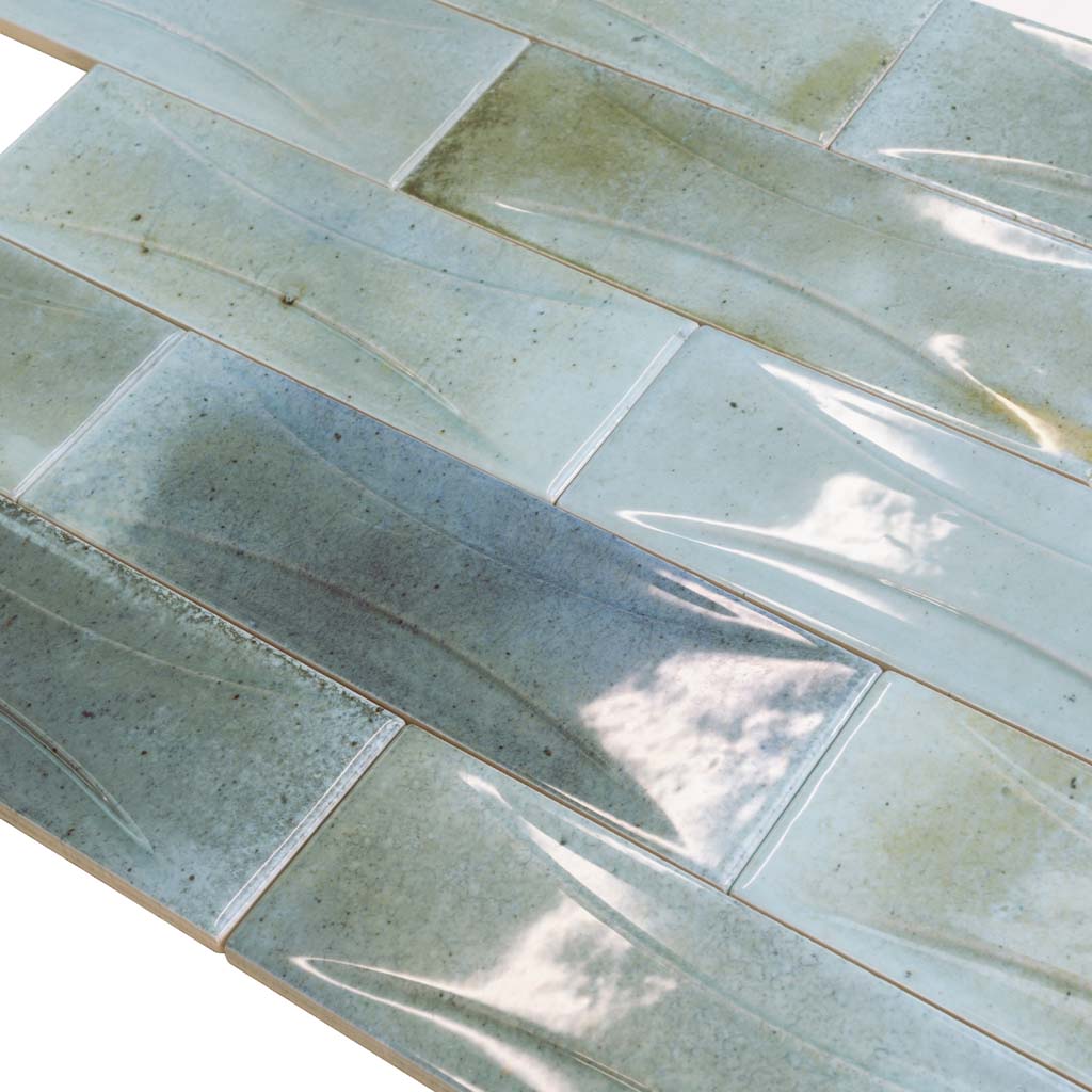 Blue 2.5x8 Glossy Ceramic Subway Deco Tile (38 pack, 5.38 sq ft/case) - Sample