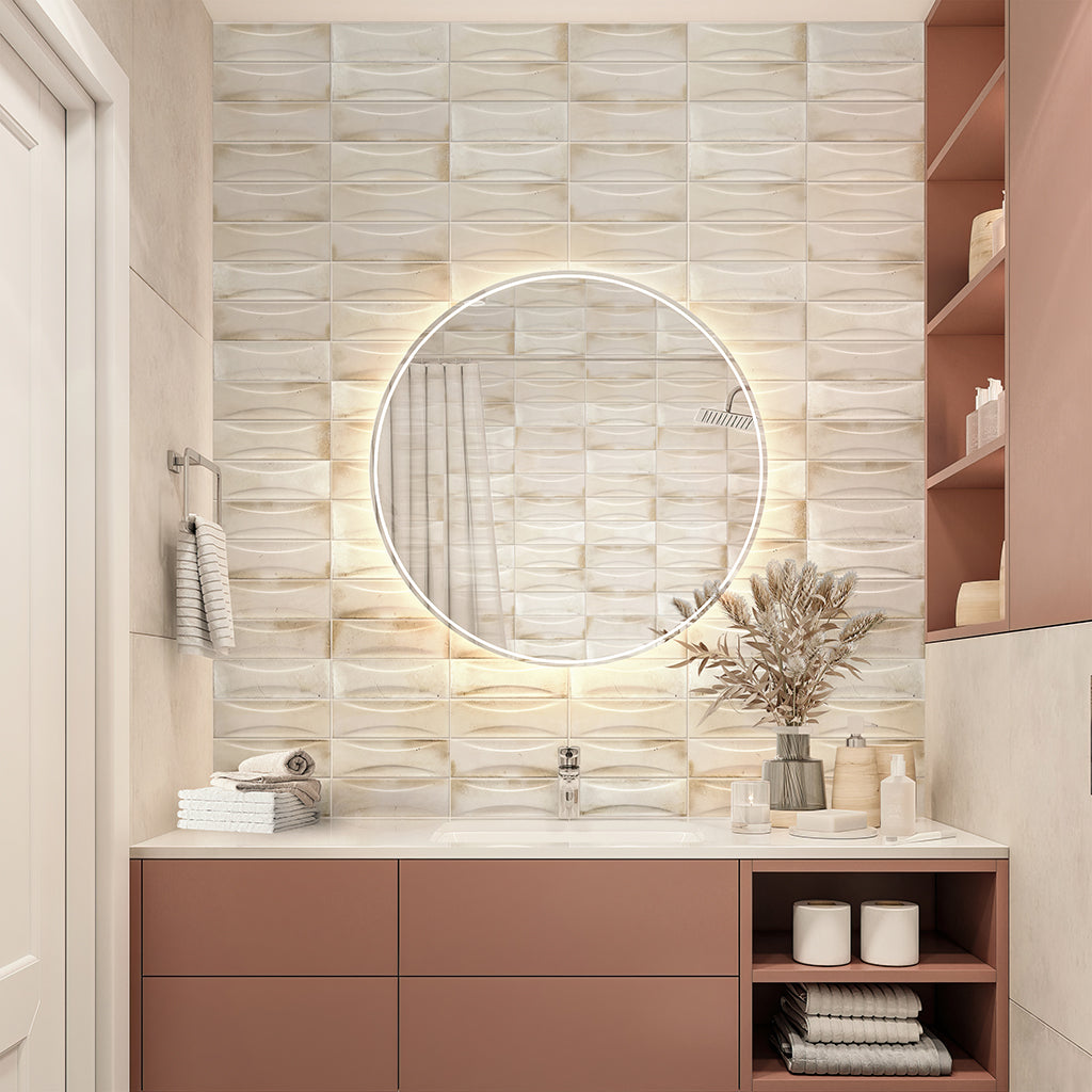 White 2.5x8 Glossy Ceramic Subway Deco Tile (40 Cases, 215.2 sqft/Pallet)