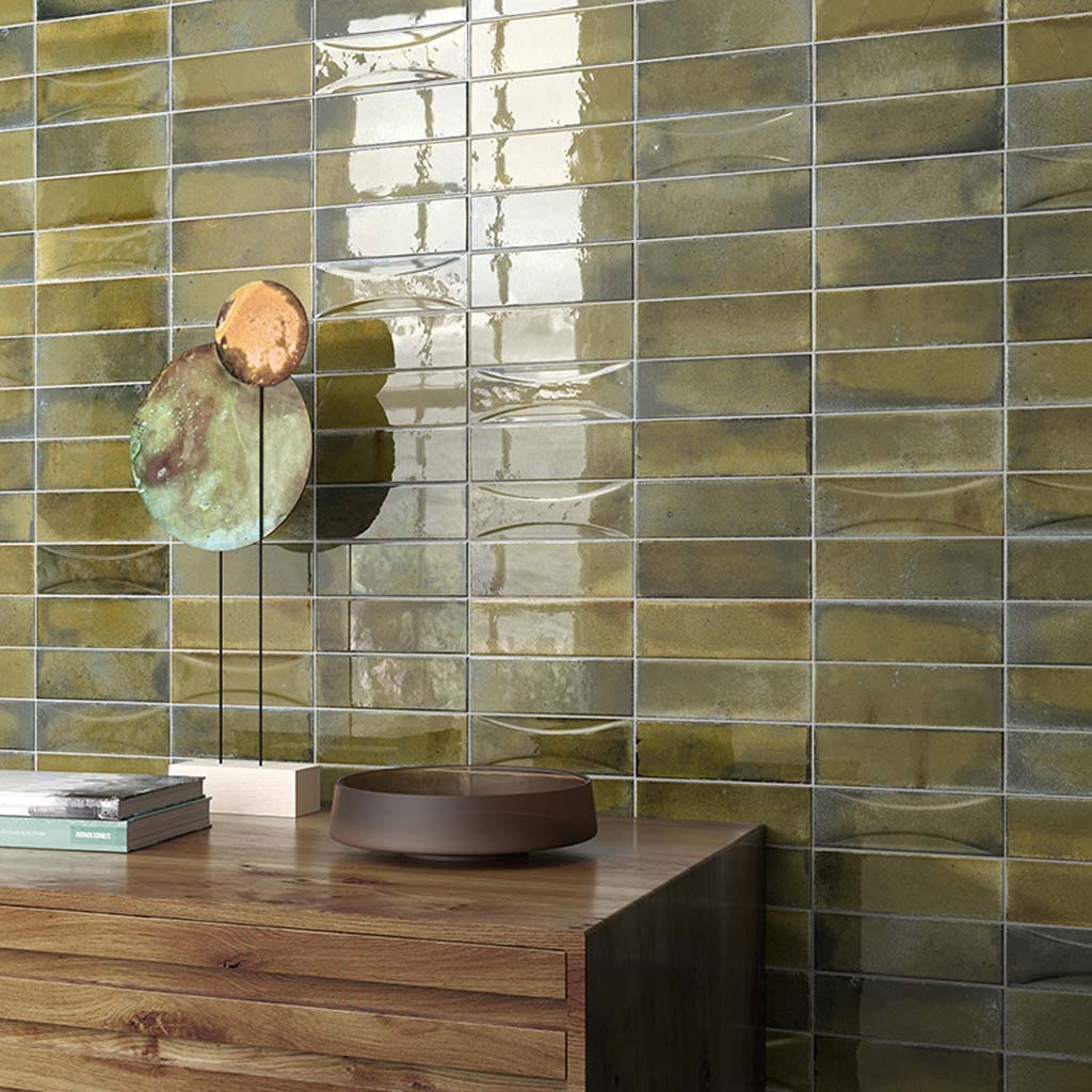 Green Subway Tile for Bathroom