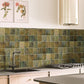 Olive Green 0.5x8 Glossy Ceramic Pencil Tile Trim (10 pack, 0.7 sq ft/case) - Sample