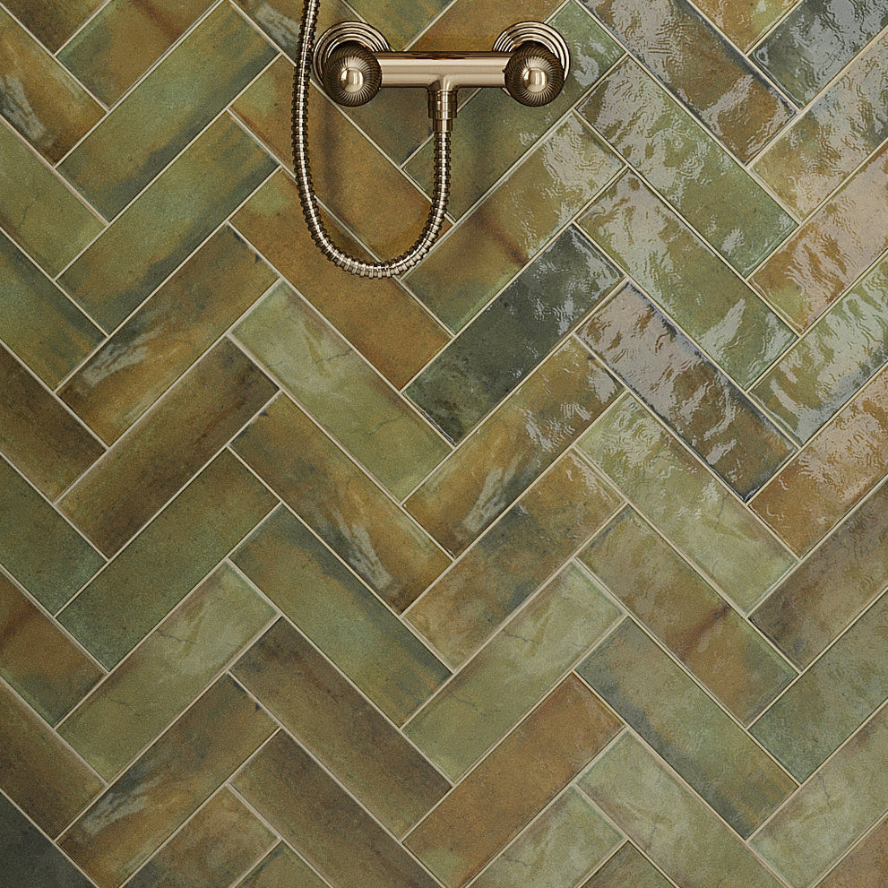 Olive Green 2.5x8 Glossy Subway Tile for Quality Wall Applications ...