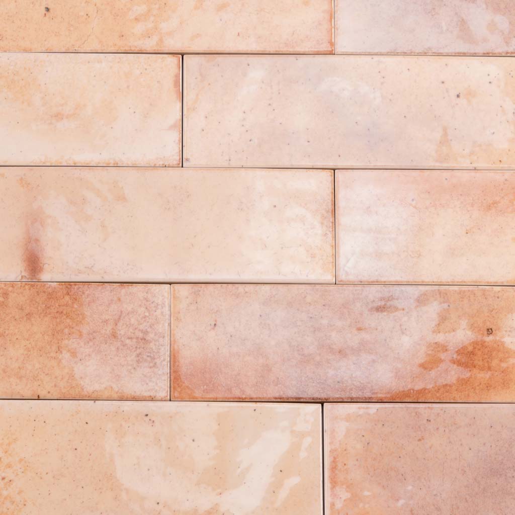 Pink 2.5x8 Glossy Ceramic Subway Tile (38 pack, 5.38 sq ft/case) - Sample
