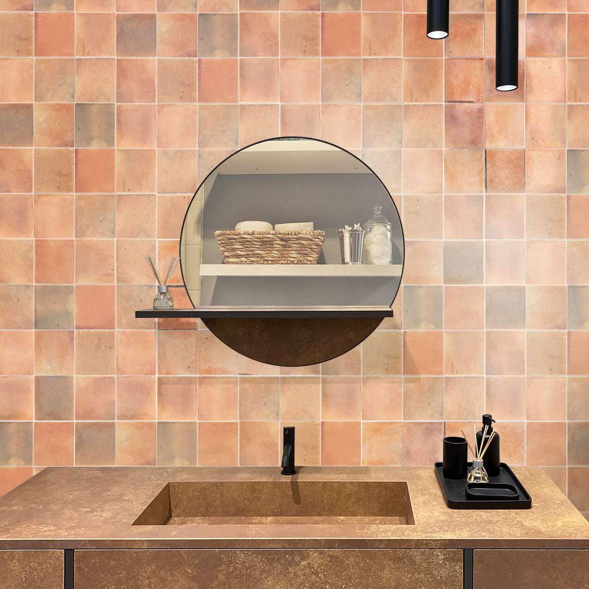 Pink 4x4 Glossy Square Ceramic Tile (50 pack, 5.39 sq ft/case) - Sample