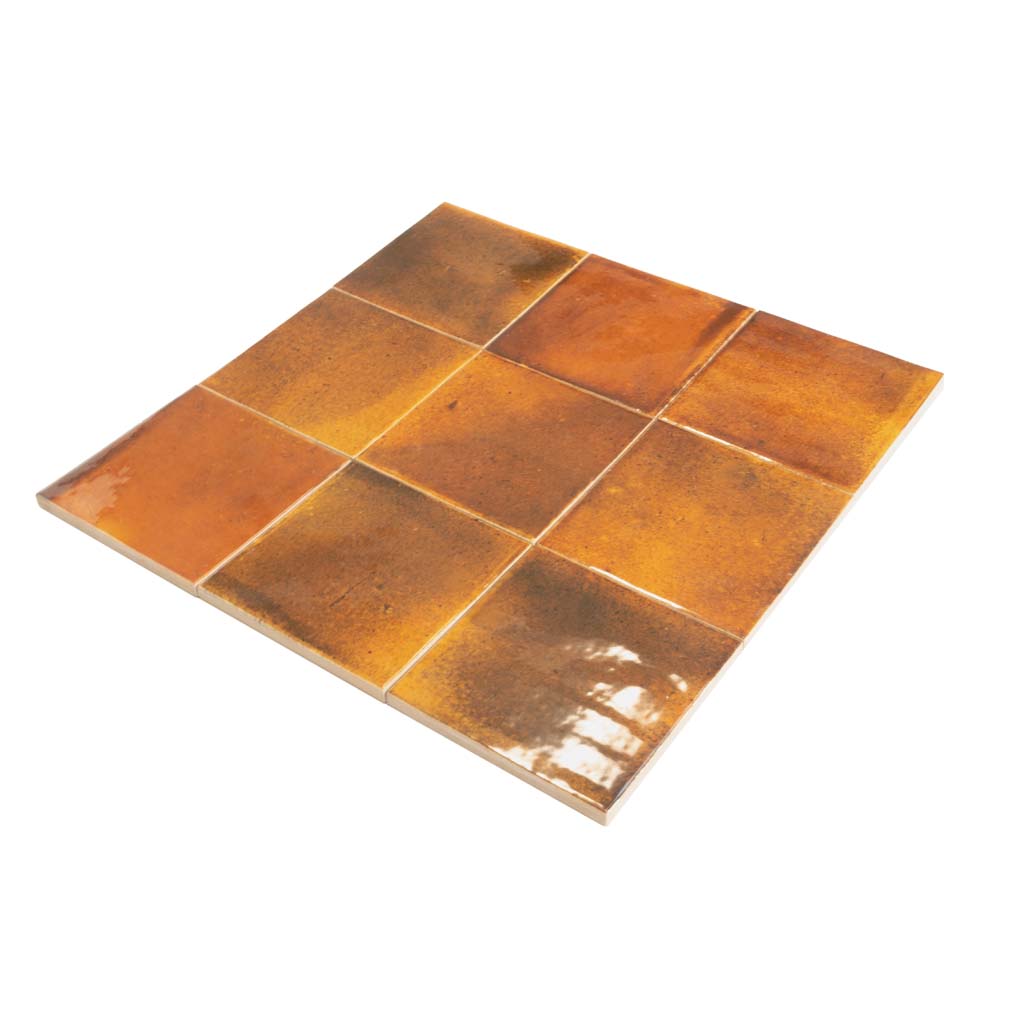 Red 4x4 Glossy Square Ceramic Tile (50 pack, 5.39 sq ft/case) - Sample