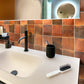 Red 4x4 Glossy Square Ceramic Tile (50 pack, 5.39 sq ft/case) - Sample