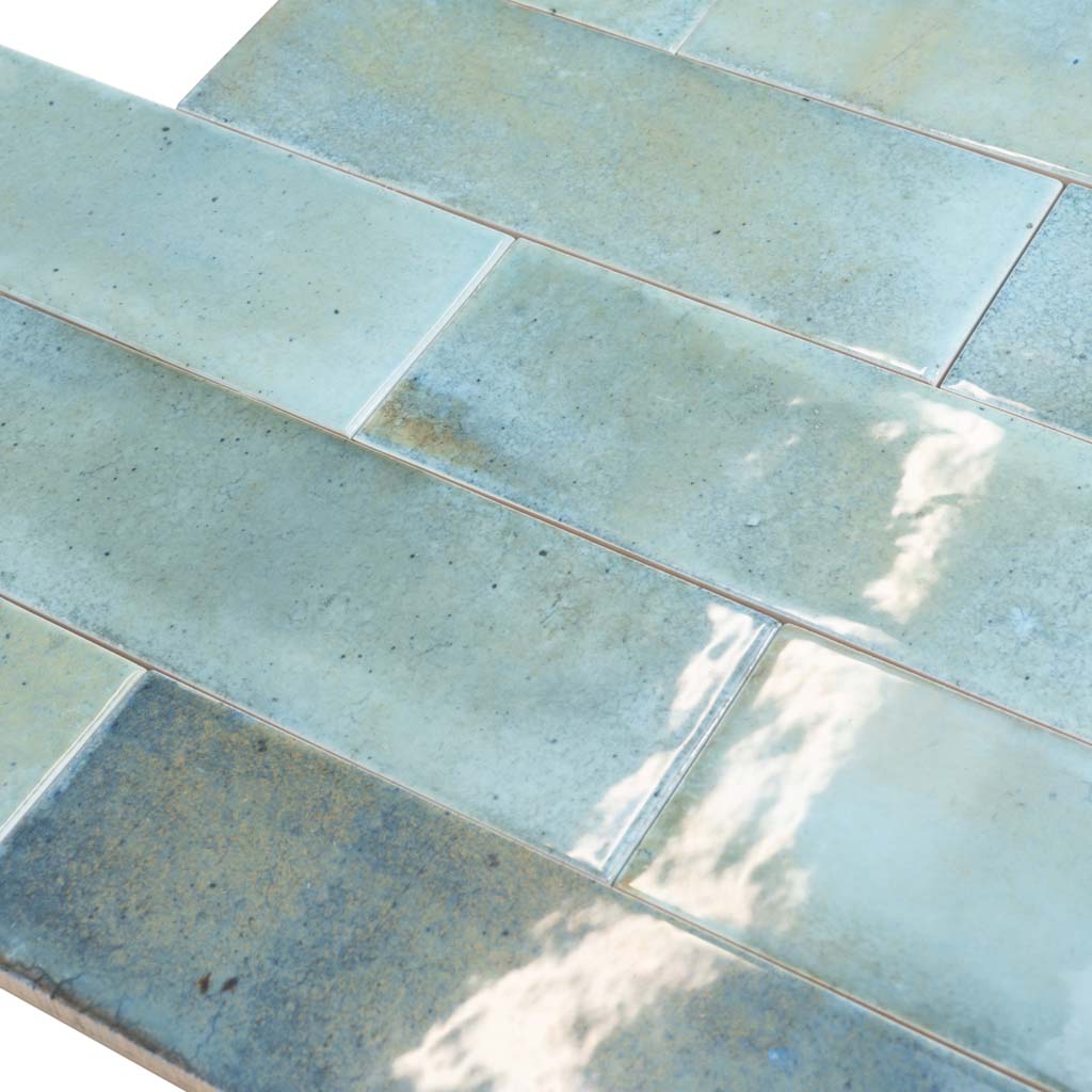 Blue 2.5x8 Glossy Ceramic Subway Tile (38 pack, 5.38 sq ft/case) - Sample