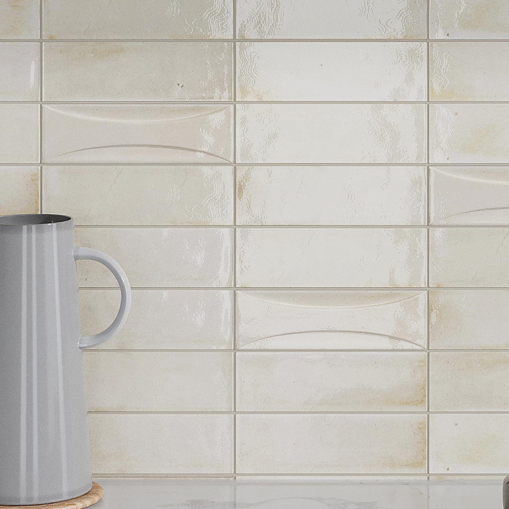White 2.5x8 Glossy Ceramic Subway Deco Tile (38 pack, 5.38 sq ft/case)
