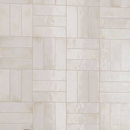 White 2.5x8 Glossy Ceramic Subway Tile (38 pack, 5.38 sq ft/case)