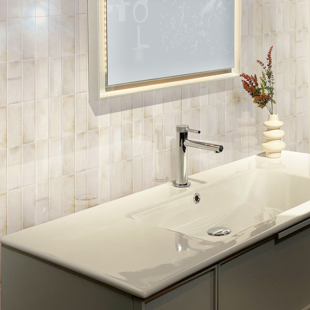 3x8 Antiek White Subway Wall Tile