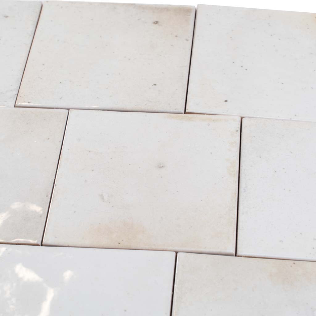 White 4x4 Glossy Square Ceramic Tile (50 pack, 5.39 sq ft/case) - Sample