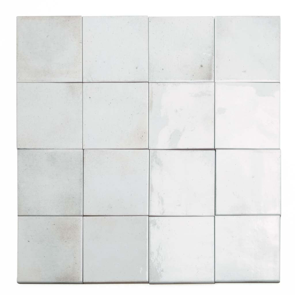 White 4x4 Glossy Square Ceramic Tile (50 pack, 5.39 sq ft/case) - Sample