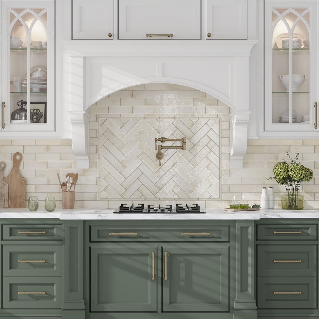 3x8 Antiek White Glossy Ceramic Tile