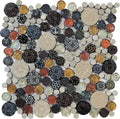 Sample - Multicolor 12x12 Glossy Textured Bubble Glass Resin Mosaic Tile (5 pack, 5 sq ft/case)