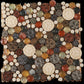 Multicolor 12x12 Glossy Textured Penny Round Glass Resin Mosaic Tile (5 pack, 5 sq ft/case) - Sample