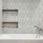 White 12x12 Glossy Matte Penny Round Glass Marble Mosaic Tile (5 pack, 4.67 sq ft/case) - Sample