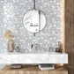 White 12x12 Glossy Matte Bubble Glass Marble Mosaic Tile (5 pack, 4.67 sq ft/case)