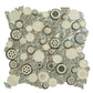 Light Brown 12x12 Glossy Textured Multi-shaped Glass Resin Mosaic Tile (5 pack, 4.67 sq ft/case) - Sample