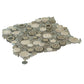 Light Brown 12x12 Glossy Textured Multi-shaped Glass Resin Mosaic Tile (5 pack, 4.67 sq ft/case) - Sample