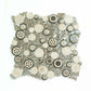 Light Brown 12x12 Glossy Textured Multi-shaped Glass Resin Mosaic Tile (5 pack, 4.67 sq ft/case) - Sample