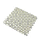 White 11.8 in. x 11.8 in. Penny Round Polished Glass and Marble Mosaic Floor and Wall Tile (4.83 sq ft/case) - Sample