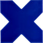 Sample - 5" Pearl White Star with Cobalt Blue Cross Glossy Ceramic Wall and Floor Tile (10.76 sq ft/case) - 54 Pack