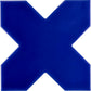 5" Pearl White Star with Cobalt Blue Cross Glossy Ceramic Wall and Floor Tile (10.76 sq ft/case) - 54 Pack