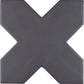 Sample - Charcoal Black 5" Star with Cross Matte Ceramic Wall and Floor Tile (10.76 sq ft/case) - 54 Pack