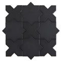 Sample - Charcoal Black 5" Star with Cross Matte Ceramic Wall and Floor Tile (10.76 sq ft/case) - 54 Pack