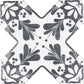Sample - Charcoal Black 5" Star with Cross Deco Matte Ceramic Wall and Floor Tile (10.76 sq ft/case) - 54 Pack
