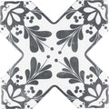Sample - Black 5x5 Matte Ceramic Cross Deco Tile (27 pack, 5.37 sq ft/case)