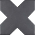 Sample - Black 5x5 Matte Cross Ceramic Tile (27 pack, 5.37 sq ft/case)