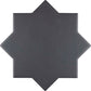 Charcoal black 5 inch star shape matte ceramic tile for wall and floor
