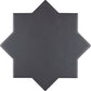 Sample - 5" Charcoal Black Star with Gray Cross Deco Matte Ceramic Wall and Floor Tile (10.76 sq ft/case) - 54 Pack