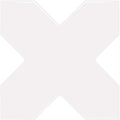 Sample - Pearl White 5x5 Glossy Cross Ceramic Tile (27 pack, 5.37 sq ft/case)
