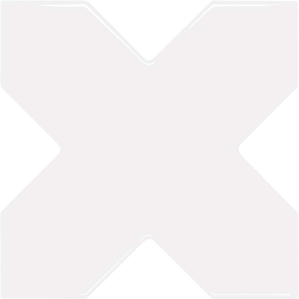 Sample - 5" Black Star with Pearl White Cross Glossy Ceramic Wall and Floor Tile (10.76 sq ft/case) - 54 Pack