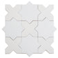 Pearl White 5" Star with Cross Glossy Ceramic Wall and Floor Tile (10.76 sq ft/case) - 54 Pack