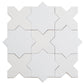 Sample - Pearl White 5" Star with Cross Glossy Ceramic Wall and Floor Tile (10.76 sq ft/case) - 54 Pack