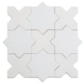 Sample - Pearl White 5" Star with Cross Glossy Ceramic Wall and Floor Tile (10.76 sq ft/case) - 54 Pack
