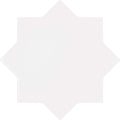 Sample - Pearl White 5x5 Glossy Star Ceramic Tile (27 pack, 5.37 sq ft/case)