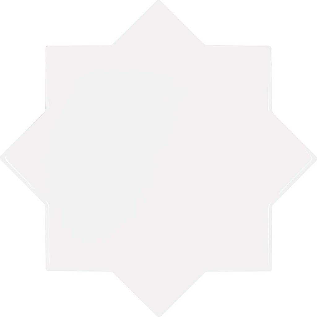 Pearl White 5x5 Glossy Star Ceramic Tile (27 pack, 5.37 sq ft/case) - Sample
