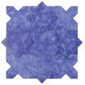 cornflower blue 5 inch star and cross matte ceramic wall and floor tiles arranged in pattern